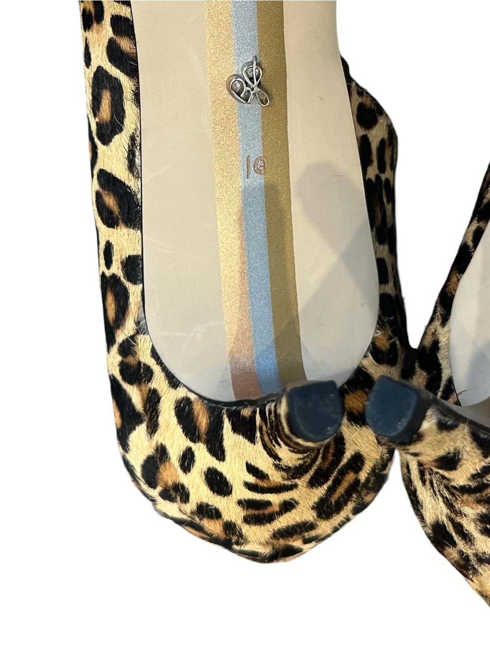 Sam Edelman Jari Leopard Printed Calf Hair on Leather D’Orsay Pointed Pumps 10 - Picture 8 of 8